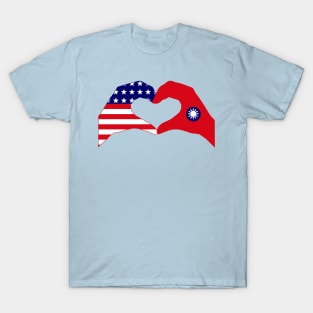 We Heart USA & Taiwan Patriot Flag Series T-Shirt